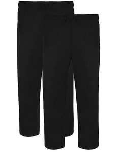 Bigdude Twin Pack Classic Pyjama Trousers Black