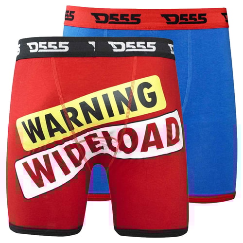D555 Novelty 2 Pack Boxer Shorts