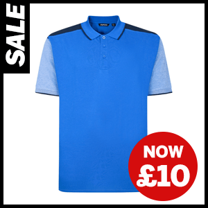Contrast Polo Royal now £10