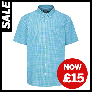 Button Down Gingham Short Sleeve Shirt now £15