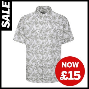 Leaf print shirt now £15