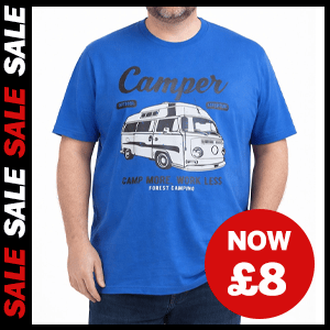 Camper Print T-Shirt now £8