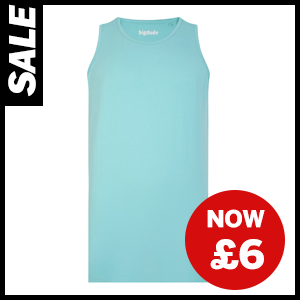 Plain Vest Turquoise now £6