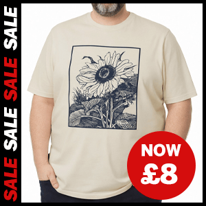 Ecru Sunflower Print T-Shirt now £8
