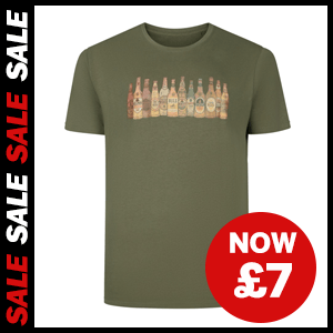 Beer Bottle Print T-Shirt Now £7