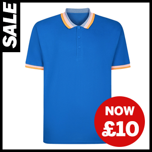 Jacquard Contrast Pique Polo Shirt now £10