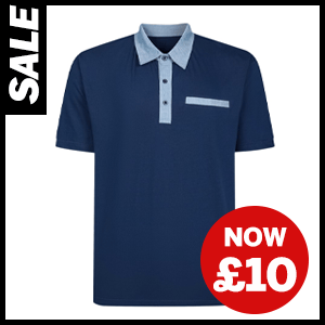  Contrast Jersey Polo Shirt now £10