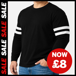ong Sleeve T-Shirt Now £8