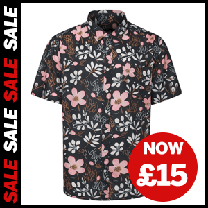 Modern Flower Short Sleeve Shirt now £15