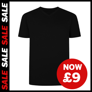 Plain V-Neck T-Shirt now £9