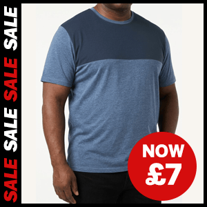 Cut & Sew 2 Tone T-Shirt now £7